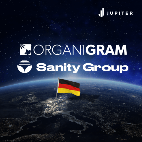 Organigram and Sanity logo.